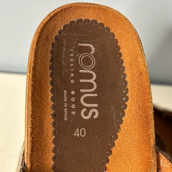 Romus Vegan Leather Cow print sandal Heels sz 8 - Picture 3 of 7